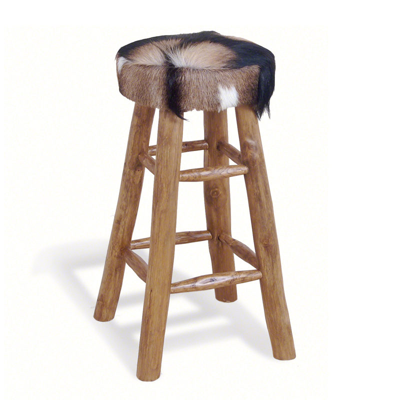 Goat Skin Bar Stool Chalet, How To Cover Breakfast Bar Stools
